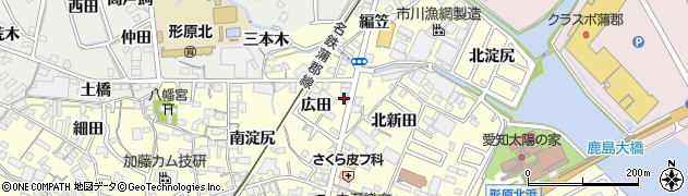 愛知県蒲郡市形原町広田3周辺の地図