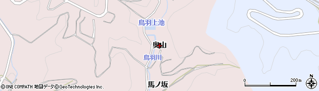 愛知県西尾市鳥羽町（奥山）周辺の地図