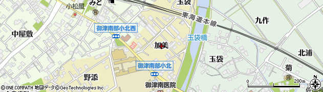 愛知県豊川市御津町御馬加美周辺の地図
