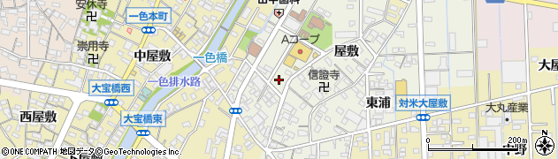 愛知県西尾市一色町前野周辺の地図