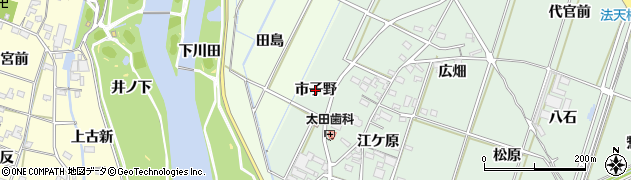 愛知県西尾市吉良町富田（市子野）周辺の地図