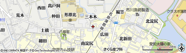 愛知県蒲郡市形原町広田20周辺の地図