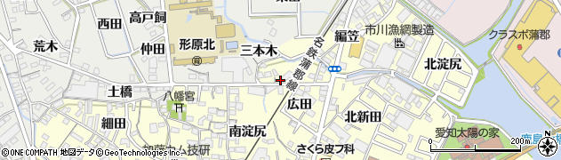 愛知県蒲郡市形原町広田15周辺の地図