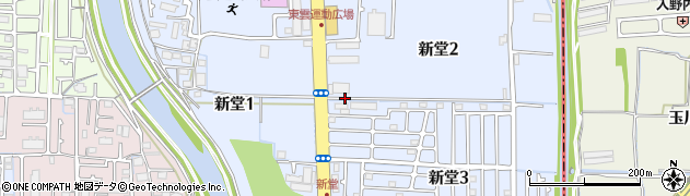 大阪府茨木市新堂周辺の地図