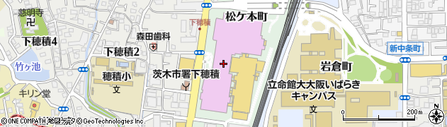 かんざし イオンモール茨木店周辺の地図