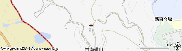 京都府京田辺市薪甘南備山周辺の地図