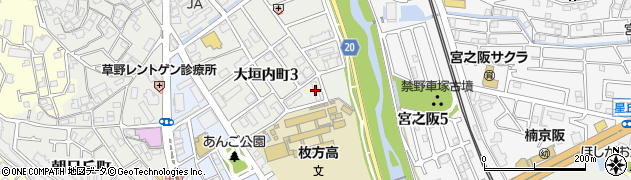 千成ヤクルト販売株式会社　枚方新センター周辺の地図