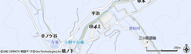 愛知県西尾市西幡豆町田ノ上周辺の地図
