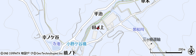 愛知県西尾市西幡豆町（田ノ上）周辺の地図