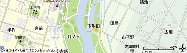 愛知県西尾市吉良町八幡川田（下川田）周辺の地図