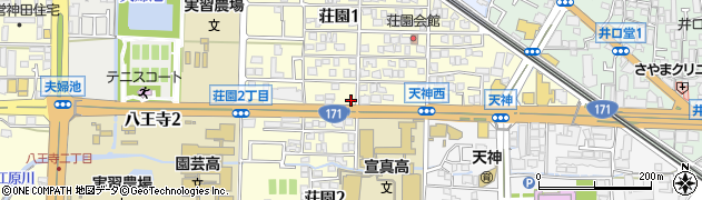 大阪府池田市荘園周辺の地図