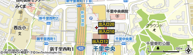 阪急オアシス千里中央店周辺の地図