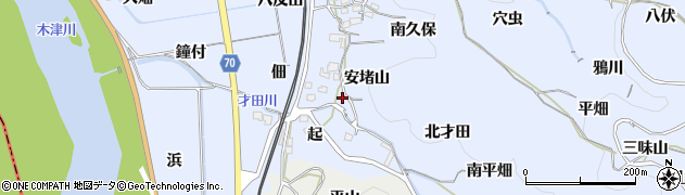 京都府綴喜郡井手町多賀安堵山14周辺の地図