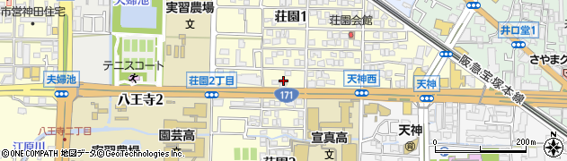 ダスキン・荘園東サービスマスター周辺の地図