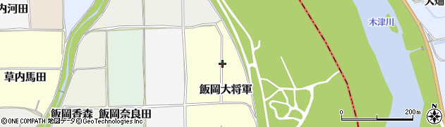 京都府京田辺市飯岡大将軍周辺の地図