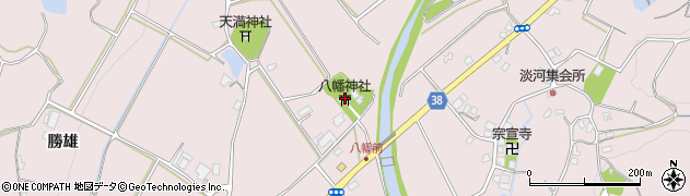 淡河八幡神社周辺の地図