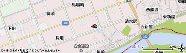 愛知県豊川市当古町一色周辺の地図