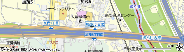 ローソン川西加茂六丁目店周辺の地図