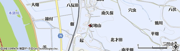 京都府綴喜郡井手町多賀安堵山20周辺の地図