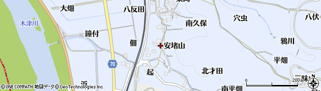 京都府綴喜郡井手町多賀安堵山13周辺の地図