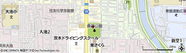 大阪府茨木市桑田町21周辺の地図