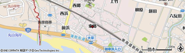 愛知県豊川市御津町大草（東郷）周辺の地図