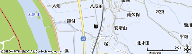 京都府綴喜郡井手町多賀佃周辺の地図