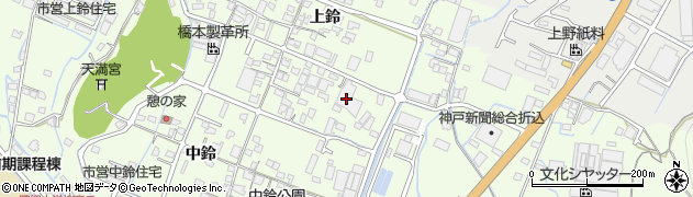 兵庫県姫路市四郷町上鈴262周辺の地図