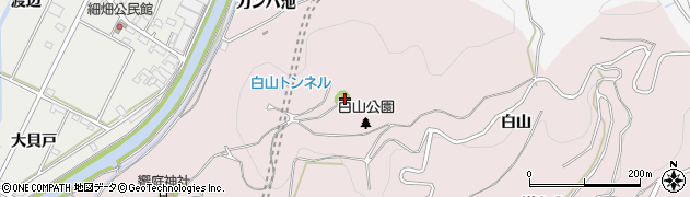愛知県西尾市吉良町饗庭（白山）周辺の地図