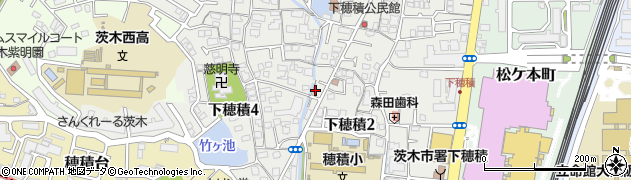 大阪府茨木市下穂積周辺の地図