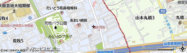 タイムズ伊丹鶴田高層住宅専用駐車場周辺の地図