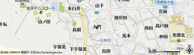 愛知県蒲郡市金平町大門周辺の地図