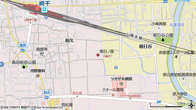 〒671-1227 兵庫県姫路市網干区和久の地図