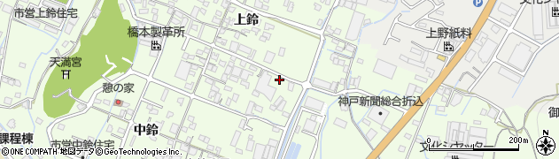 兵庫県姫路市四郷町上鈴264周辺の地図