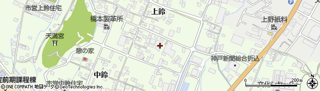 兵庫県姫路市四郷町上鈴256周辺の地図