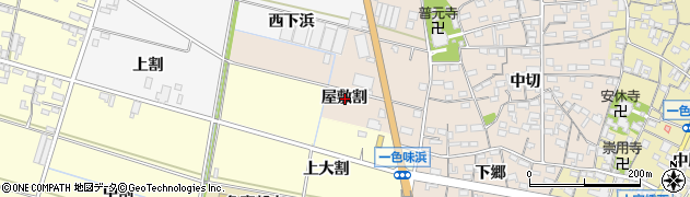 愛知県西尾市一色町味浜屋敷割周辺の地図