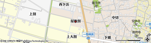 愛知県西尾市一色町味浜（屋敷割）周辺の地図