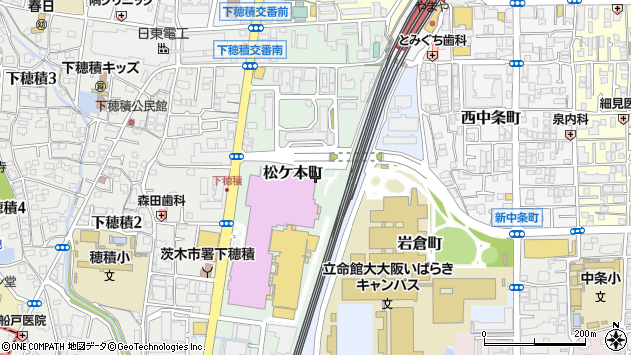 〒567-0033 大阪府茨木市松ケ本町の地図
