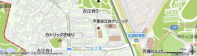 大阪府吹田市古江台5丁目3周辺の地図