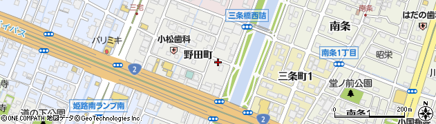 兵庫県姫路市飾磨区野田町61周辺の地図