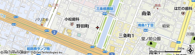 兵庫県姫路市飾磨区野田町68周辺の地図