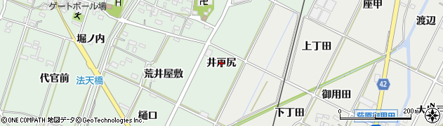 愛知県西尾市吉良町富田（井戸尻）周辺の地図