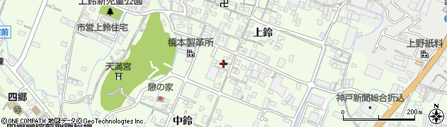 兵庫県姫路市四郷町上鈴261周辺の地図