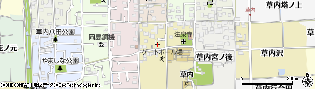 京都府京田辺市草内南垣内周辺の地図