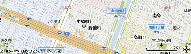 兵庫県姫路市飾磨区野田町周辺の地図