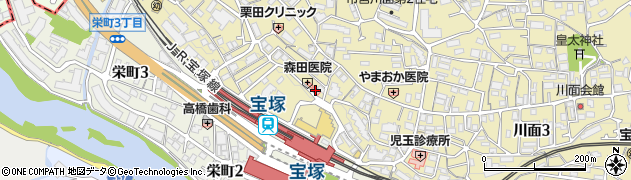 宝塚書店周辺の地図