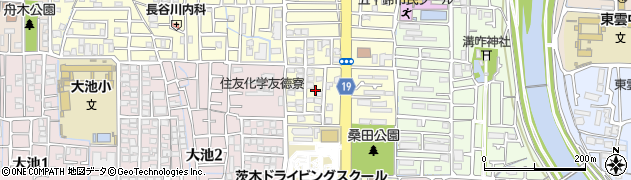 大阪府茨木市桑田町17周辺の地図
