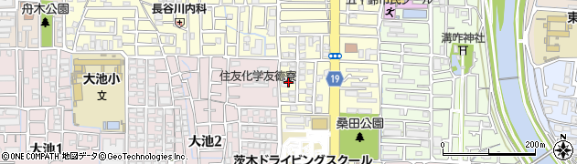 大阪府茨木市桑田町18周辺の地図