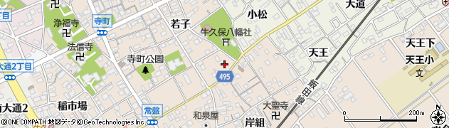 愛知県豊川市牛久保町常盤160周辺の地図