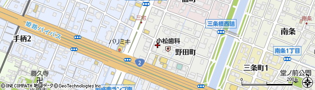 兵庫県姫路市飾磨区野田町154周辺の地図